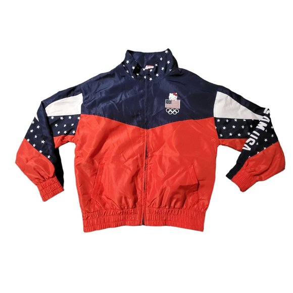 Sanrio Hello Kitty x Team USA Olympics Track Zip Up Girls Long Sleeves Jacket L - Picture 1 of 10